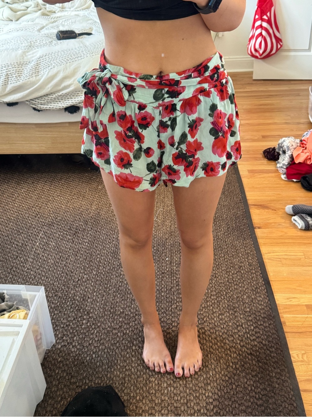 Billabong Floral Smocked Waist Shorts